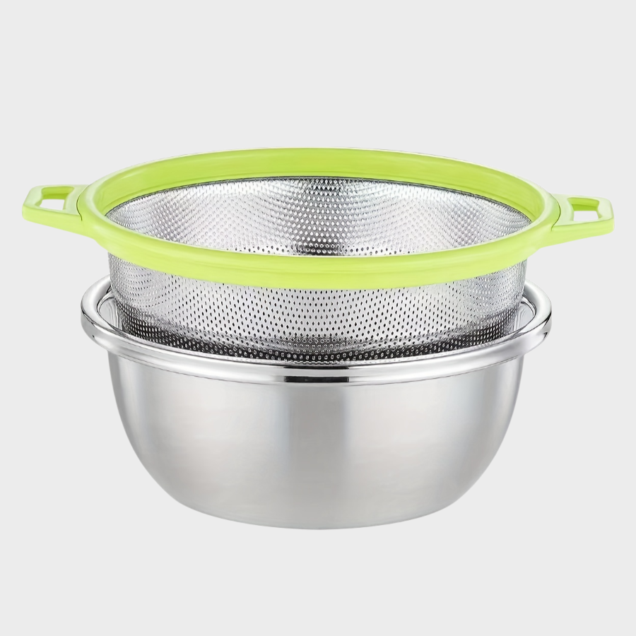 Colored edge stainless steel drain basket stainless steel basin
