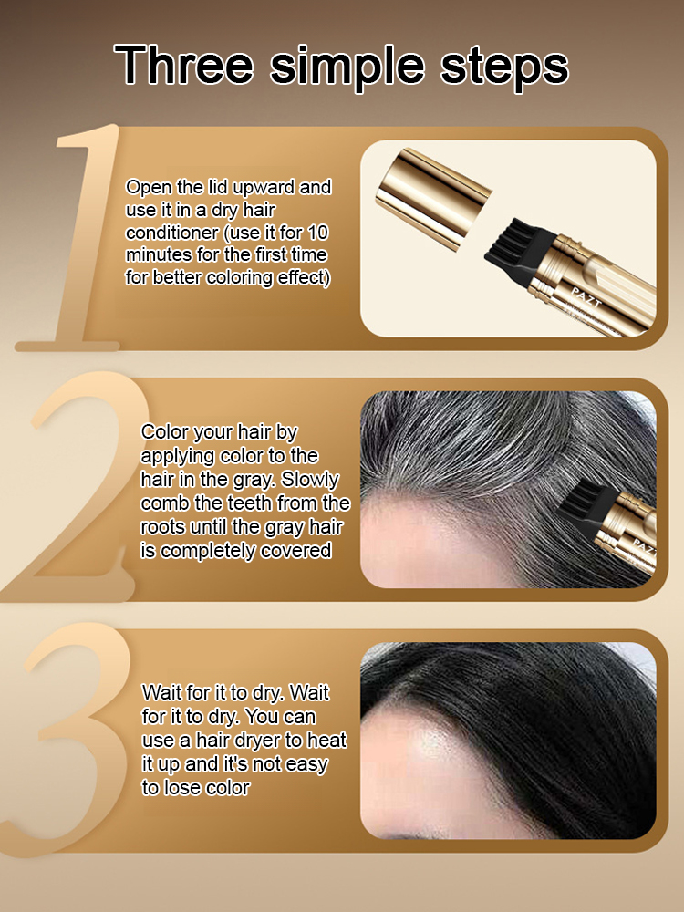 [Cover gray hair in three seconds] Quick hair styling pen