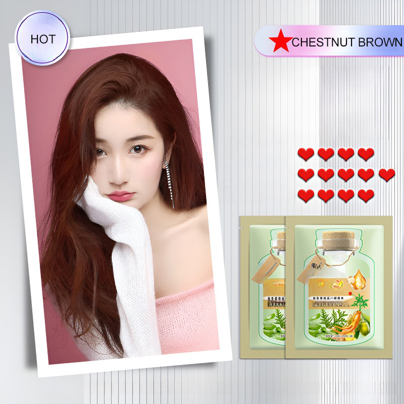 🔥Hot selling upgrade! ! Plant extract hair dye ✅0 additives, 0 color difference ✅You can dye or cover gray hair at home.✅Plant extraction, dyeing and care two-in-one.