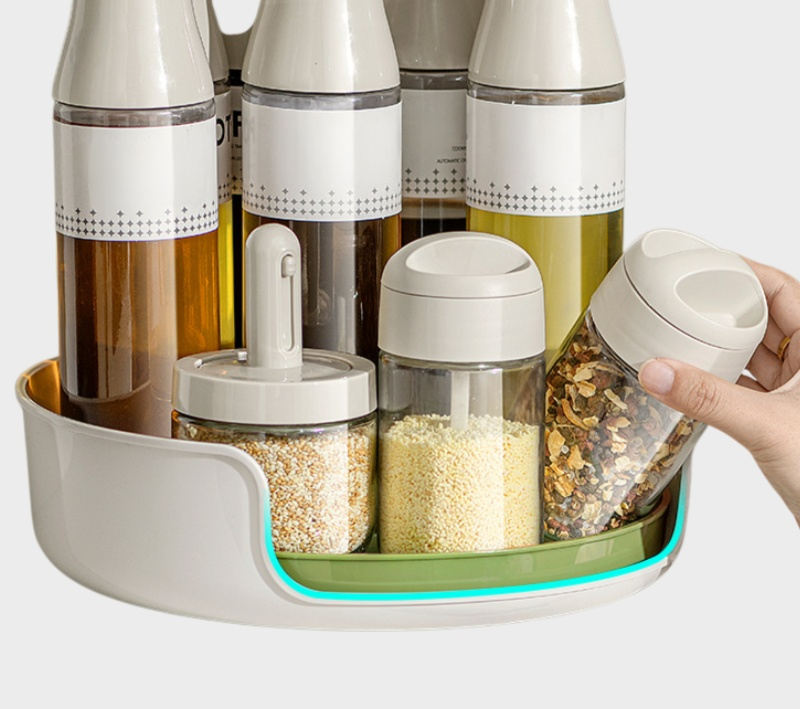 Multifunctional household rotating storage rack