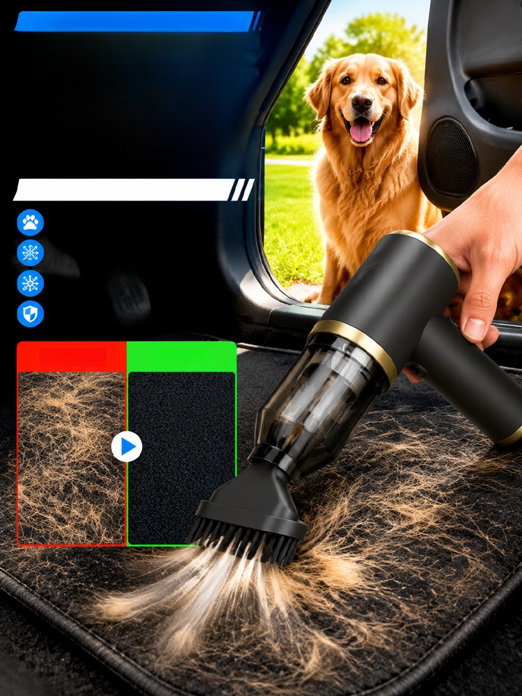 Portable Car Vacuum Cleaner with Suction & Blowing, Buy One Get Seven Free, Factory Direct 50% OFF + 10-Year Warranty!
