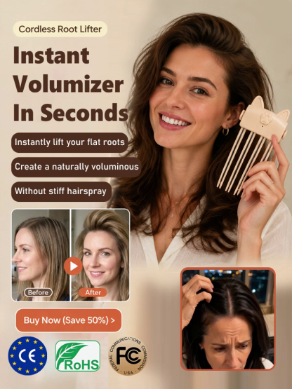 Instantly lifts and sets hair roots with heat! 3-Second Invisible Root Lift! Zero Chemicals, Scalp-Safe Heat.