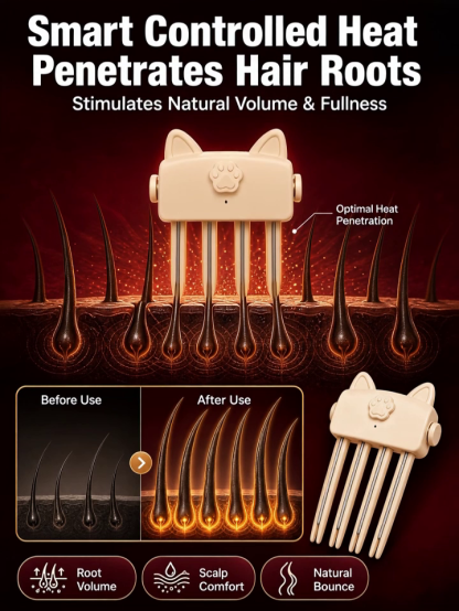 Instantly lifts and sets hair roots with heat! 3-Second Invisible Root Lift! Zero Chemicals, Scalp-Safe Heat.
