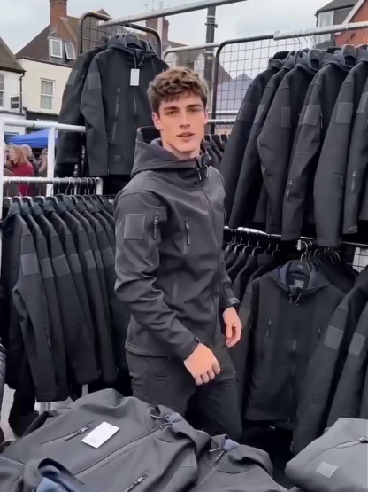 🧥🔥 Military-Grade Tactical Softshell Jacket — Ultimate Windproof, Waterproof Protection & 8-Pocket Versatility!