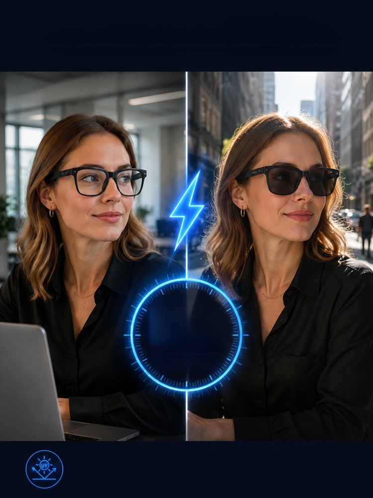 AI Smart Bluetooth Glasses, Talk to AI Without Looking at a Screen. Get Instant Navigation, Answers, and Translations. 