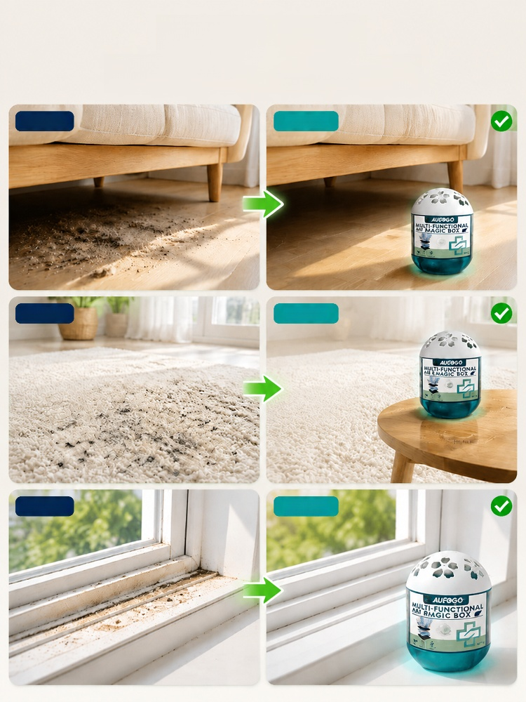 [Baby & Mom Safe Purification] Whole-House Dust Buster Smart Vacuum Cube, 99.97% filter efficiency: Baby-safe protection.