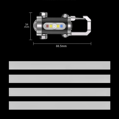 🔦 Small but extremely powerful! Power bank + high-powered flashlight + strobe alarm Our 3-in-1 pocket multi-function flashlight is the ideal companion for every adventure and emergency.