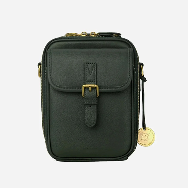 Unisex Trendy Messenger Bag, 100% Italian Leather, handcrafted vintage style. Double-layer space for essentials. Order now for 50% OFF limited deal.