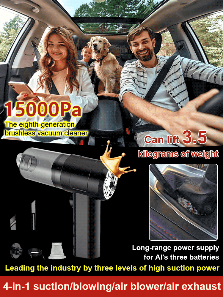 👍15,000P automatic vacuum cleaner, perfect for use in your car or at home, saves time and effort, and easily cleans messes. Now on sale!