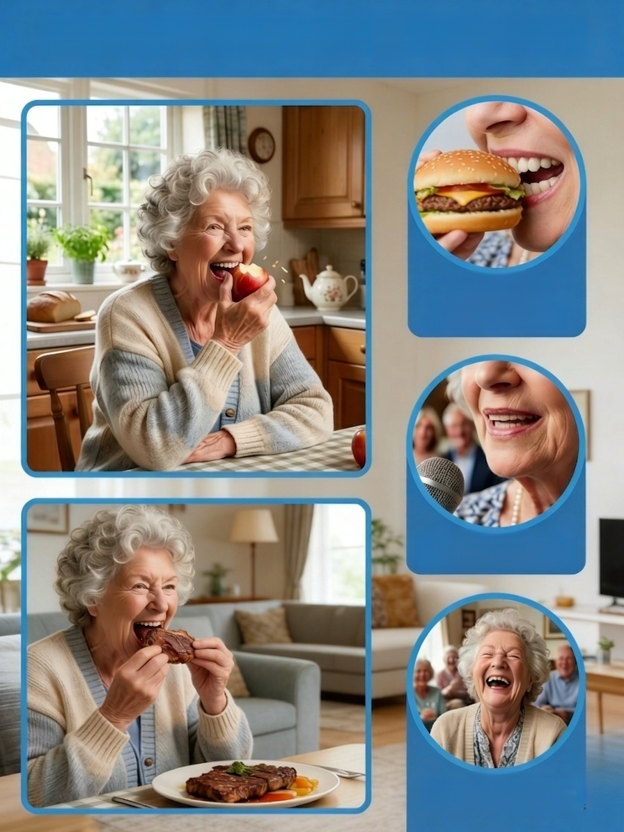 Light up your smile! Proper custom dentures for total confidence. Natural look & fit. 