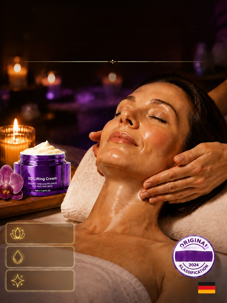 German Advanced 3D Firming & Lifting Cream, 28 Days to a Defined Jawline, -44.3% Reduction in Wrinkle Depth