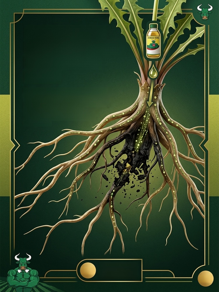Herbicide and root rot control agent,  this product eliminates 99% of weeds down to the roots – permanently ✅!