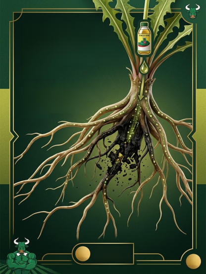 Herbicide and root rot control agent,  this product eliminates 99% of weeds down to the roots – permanently ✅!