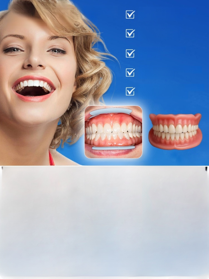 🦷Developed by 100 dentists, say goodbye to high prices! Made of soft silicone, they're as comfortable as real teeth!