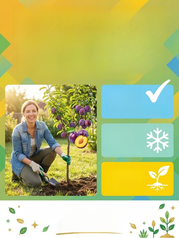 High-yielding and easy-to-care-for plum seedlings, Honey-sweet, juicy prunes in your garden. Ultra-hardy and incredibly easy to grow.