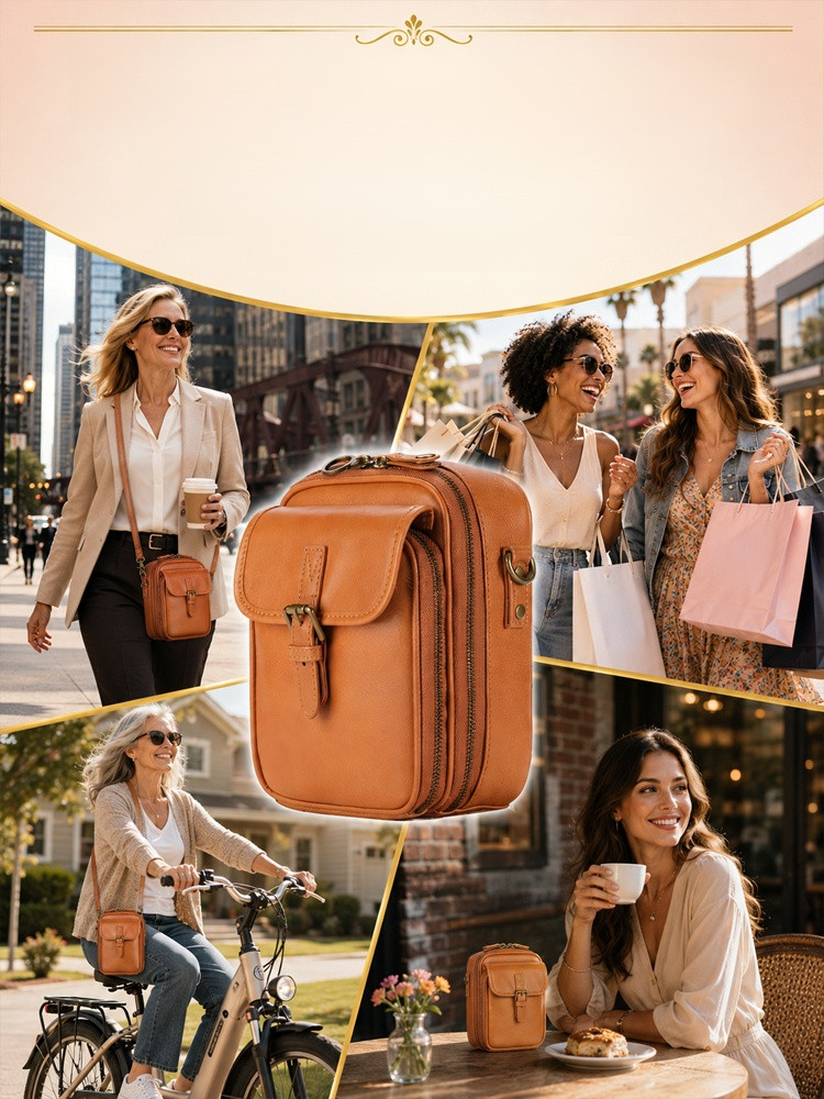 Unisex Trendy Messenger Bag, 100% Italian Leather, handcrafted vintage style. Double-layer space for essentials. Order now for 50% OFF limited deal.