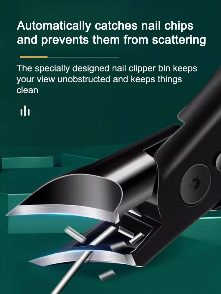 Easily trim ingrown t💥Nail clipping is no longer a pain! This 3-piece anti-splash nipper set is the ultimate tool I'll keep using! 🔸 Wide-opening design: The wide opening accommodates thick and tough nails, provides a firm grip, and makes cutting easy. 