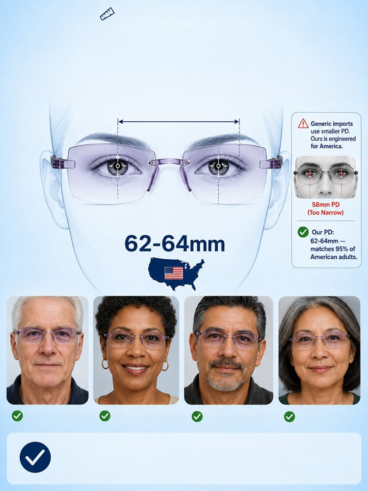[Regain Your Youthful Vision] Smart Zoom Diamond-Cut Reading Glasses, One Pair for Near & Far. No More Switching Glasses!