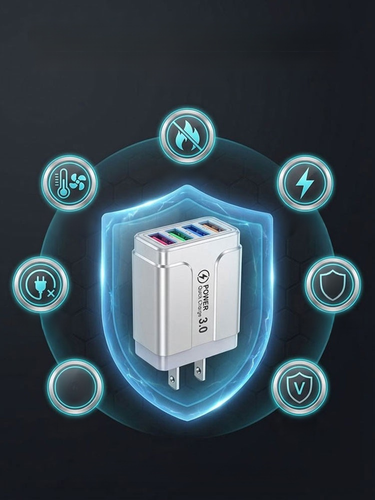 ✨ Experiencing phone lag and fast battery drain? The AI Smart Four-Port Charger revives your old phone with smooth performance and rejuvenated battery life!