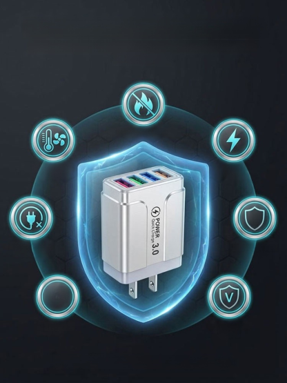 ✨ Experiencing phone lag and fast battery drain? The AI Smart Four-Port Charger revives your old phone with smooth performance and rejuvenated battery life!