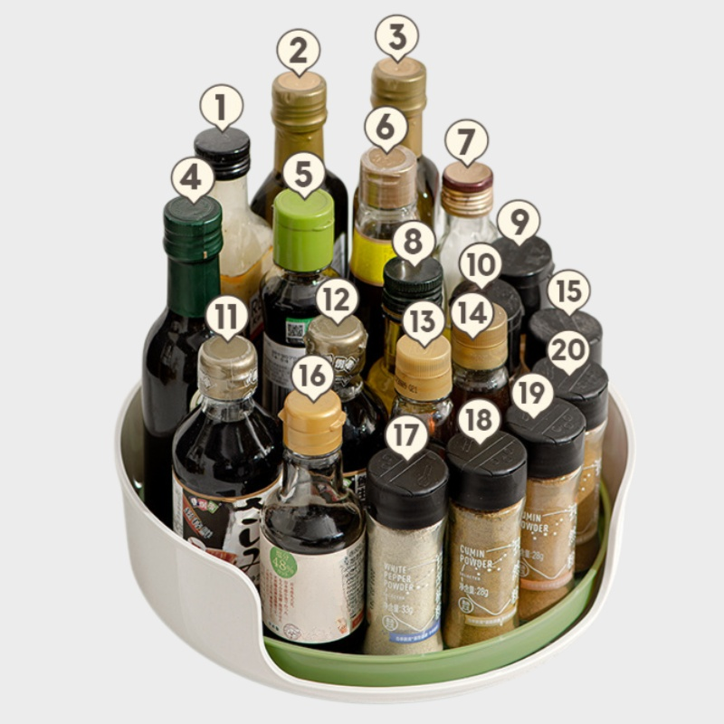 Multifunctional household rotating storage rack