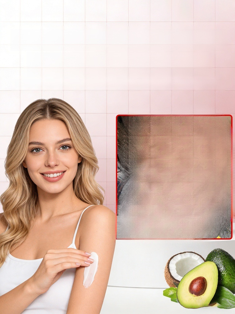 🧖‍♀️ Coconut Oil Facial Hair Removal Cream 💆‍♀️ 🌸 Natural coconut oil gently softens hair and soothes skin 🕐 Creamy texture, easy to apply ✨ Simultaneously nourishes hair follicles