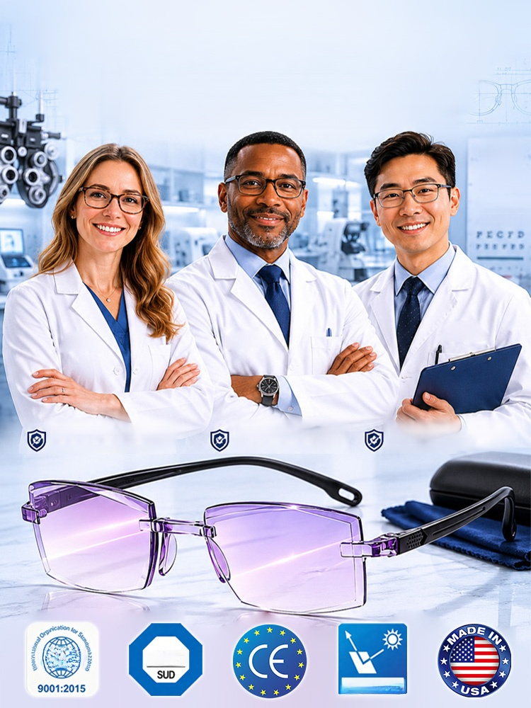 [Regain Your Youthful Vision] Smart Zoom Diamond-Cut Reading Glasses, One Pair for Near & Far. No More Switching Glasses!