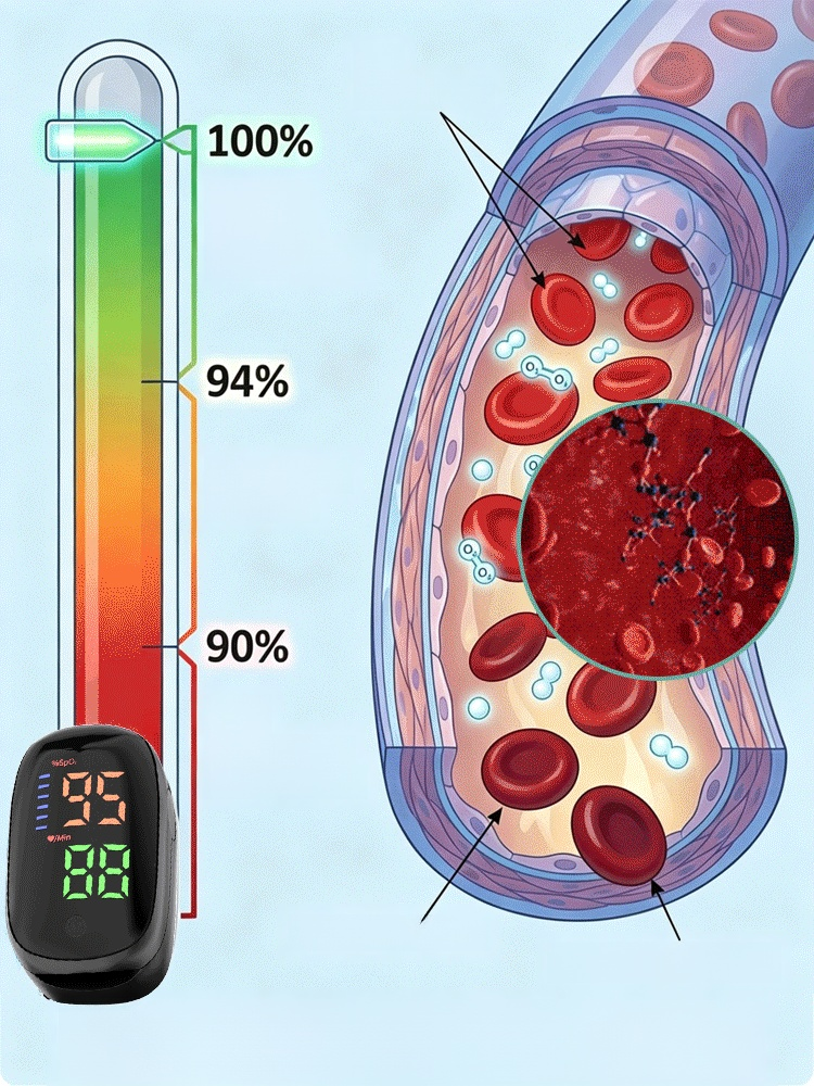 [99% Accuracy] Finger-Clip Pulse Oximeter, Results in 3 seconds, 99.9% accuracy, large, clear screen, simple and easy to use.