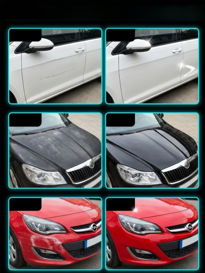 See what happens just seconds after spraying:  The surface becomes perfectly smooth, takes on a mirror-like finish, and your car looks like it just rolled off the showroom floor! 🚗💎