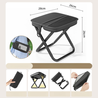 Camping Chairs, Upgraded Foldable Stool, 1.5 lbs ultra light, Max Load Capacity 500lbs