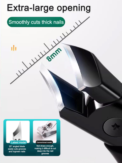 Easily trim ingrown t💥Nail clipping is no longer a pain! This 3-piece anti-splash nipper set is the ultimate tool I'll keep using! 🔸 Wide-opening design: The wide opening accommodates thick and tough nails, provides a firm grip, and makes cutting easy. 