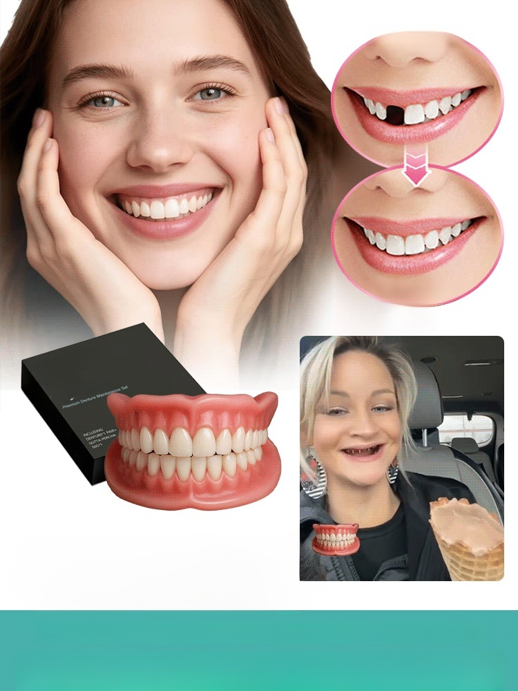 【80%OFF】Fits your mouth in one second, making it easy to chew all kinds of food💗Just like your own teeth! Whiten your teeth! Natural, comfortable and removable