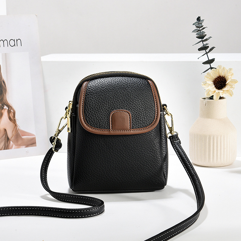 Color-blocked minimalist women's crossbody phone bag, Built-in RFID protection for ultimate security!