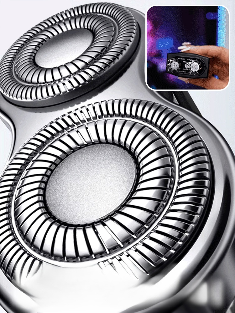 🚗Dual-engine mech razor, 360° floating blades for precise shaving, fast shave without nicks or bumps, no skin damage 