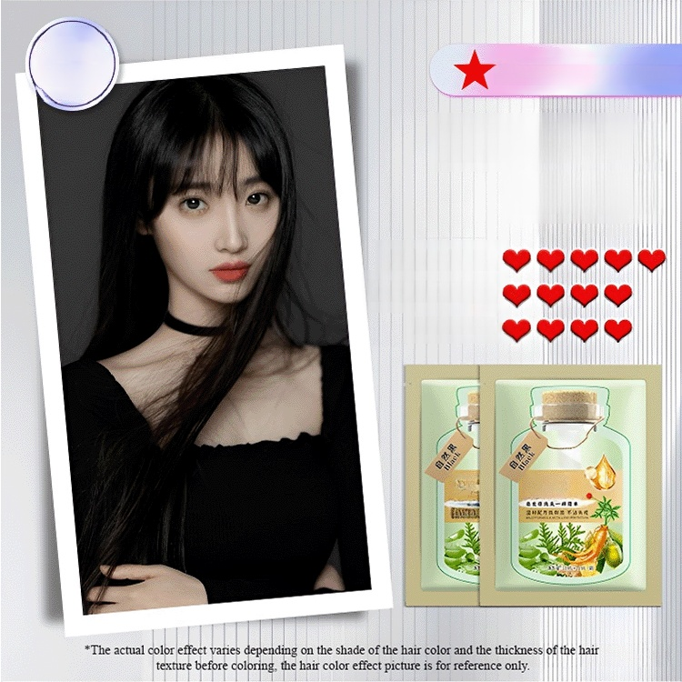 🔥Hot selling upgrade! ! Plant extract hair dye ✅0 additives, 0 color difference ✅You can dye or cover gray hair at home.✅Plant extraction, dyeing and care two-in-one.