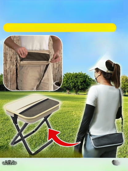 Camping Chairs, Upgraded Foldable Stool, 1.5 lbs ultra light, Max Load Capacity 500lbs