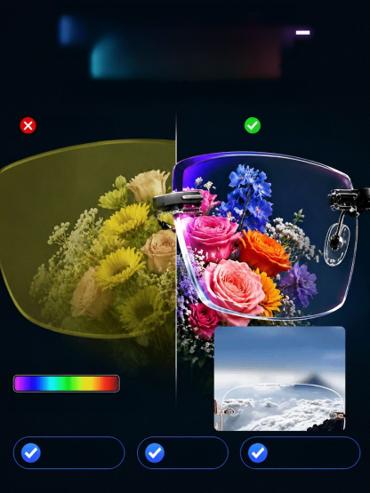German Optical Precision Glasses: Clear Vision Near, Ultra-light Diamond-Cut Rimless Reading Glasses