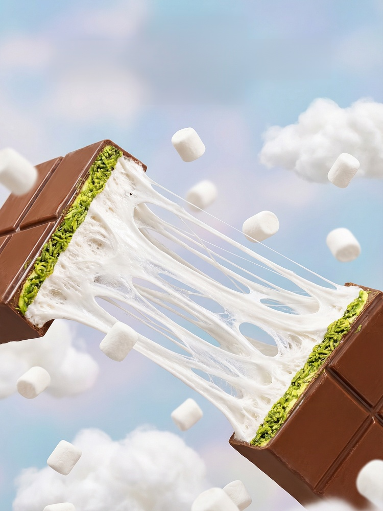 Dubai Style Pistachio Nougat Chocolate, Only 50 Cal! 0 Trans Fat, Guilt-Free Sweet Treat