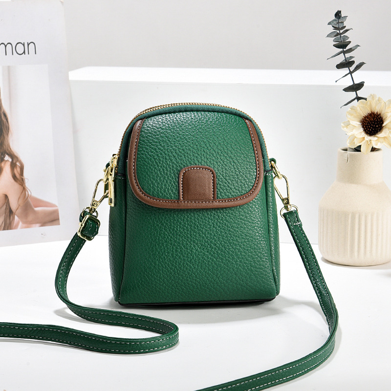 Color-blocked minimalist women's crossbody phone bag, Built-in RFID protection for ultimate security!