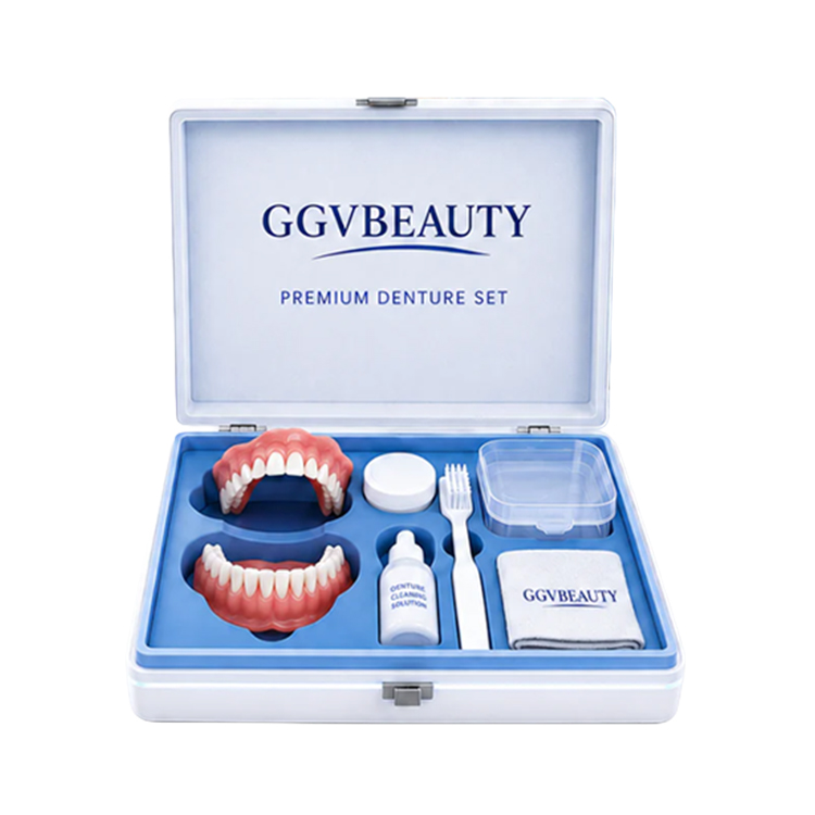 [Comfortable to Wear All Day] Premium Full Denture Set, Trusted by 10,000+ Users. Natural & Youthful Smile!