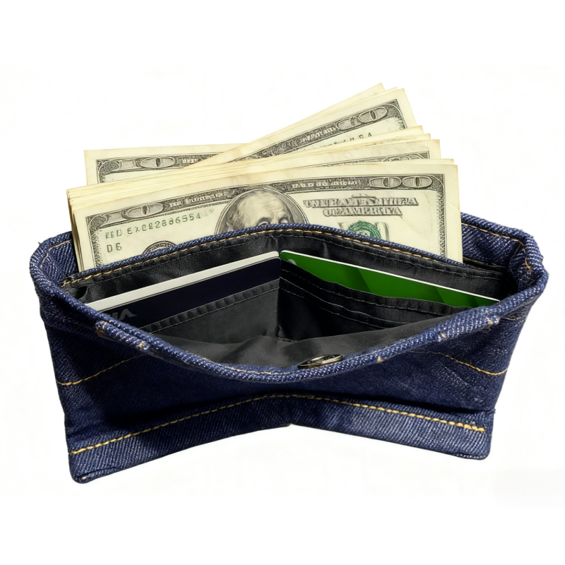 ✨ Limited & Special Edition Jallet Denim Shorts Mini Wallet – Cute Jean Coin Purse with Velcro Closure for Cash, Cards & Coins