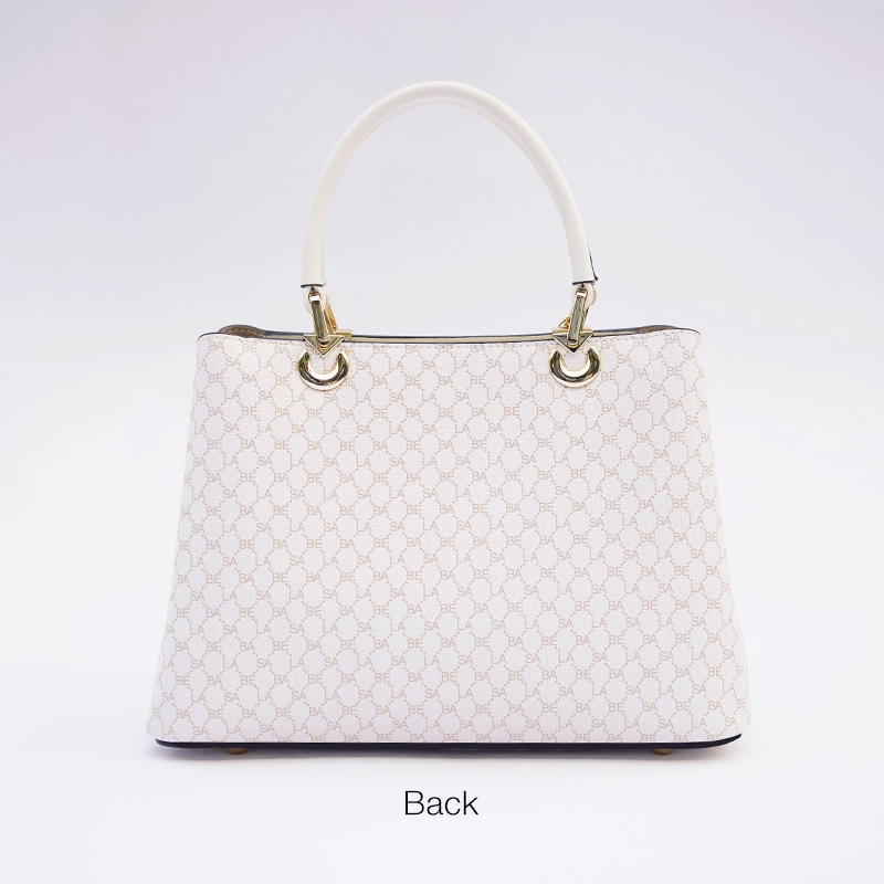 Basa Bela Top Handle Handbag – Designer Vibes Blue & White Tote with Star Charm | Everyday Chic Shoulder Bag for Work/Date Nights | Spacious Structured Purse