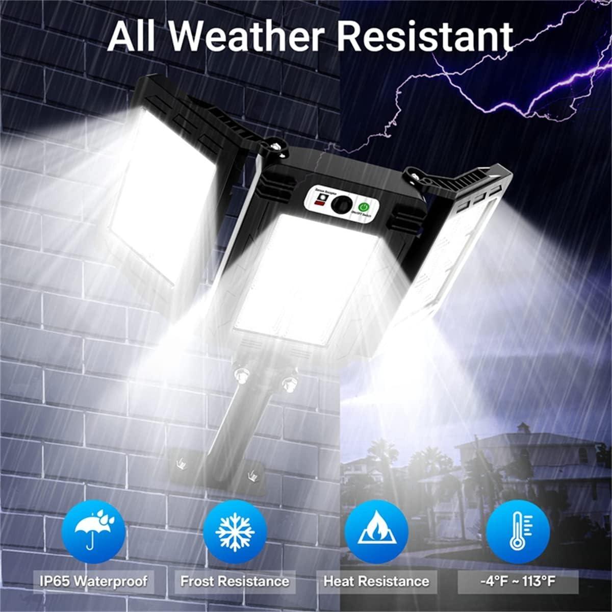 Solar LED street light outdoor, solar parking lot light, 15W LED waterproof wall-mounted outdoor street light, human body motion sensor LED street light