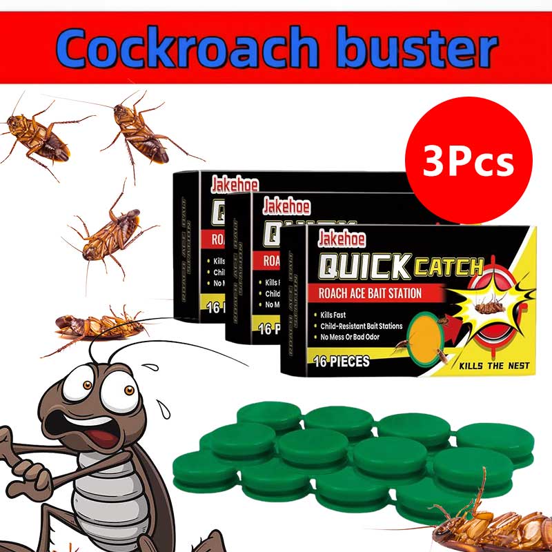 🔥3 Pcs FLASH SALE! 🚨Indoor Cockroach Exterminator | Powerful Cockroach Killing Glue Bait 🪳 | Pest Control for Home/Office | Kills German & American Roaches FAST ⚡