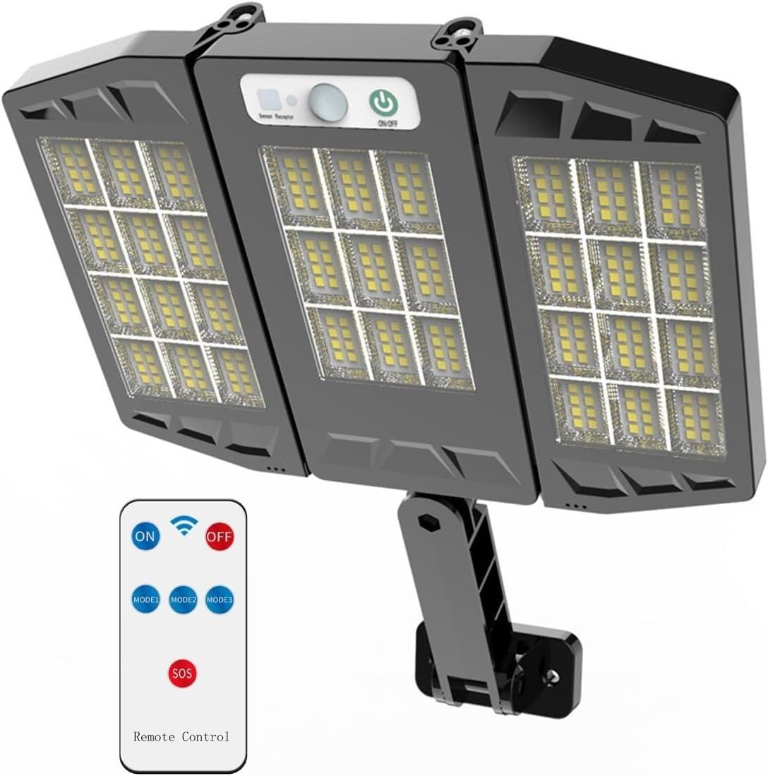 Solar LED street light outdoor, solar parking lot light, 15W LED waterproof wall-mounted outdoor street light, human body motion sensor LED street light