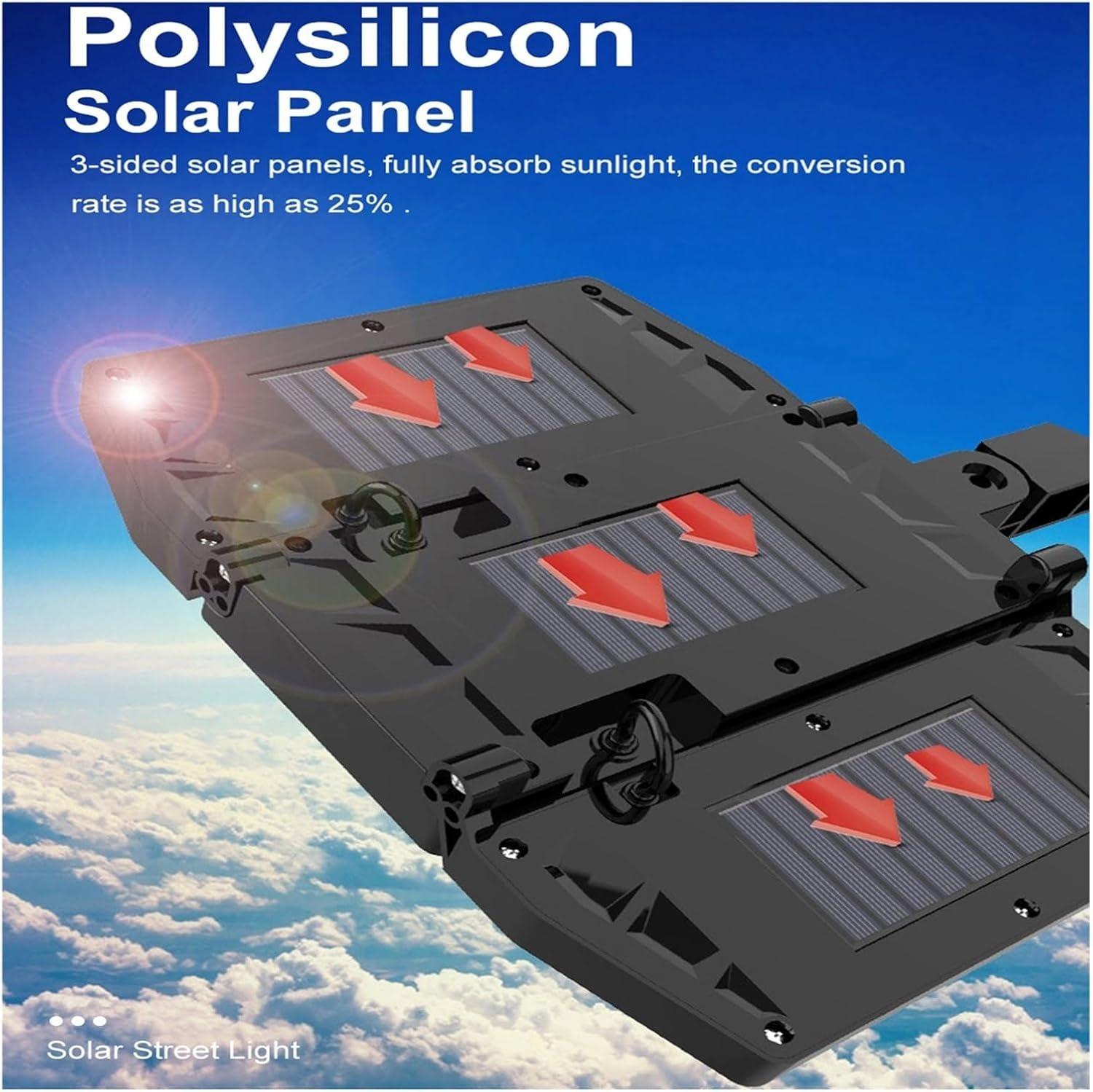 Solar LED street light outdoor, solar parking lot light, 15W LED waterproof wall-mounted outdoor street light, human body motion sensor LED street light