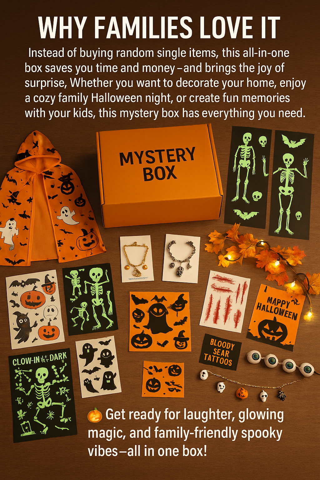 🎃 Halloween Family-Friendly Mystery Box – 10 Spooky & Fun Surprises! 👻