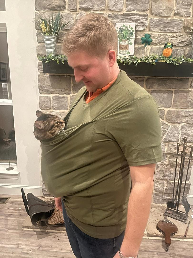 Skin-to-Skin Baby Carrier T-Shirt for Dads & Moms (Unisex) – Kangaroo Pouch for Newborn Bonding(0–5 Months)