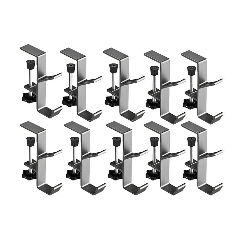 🎄Double Hook Adjustable Mantel Hangers – 4 Pack | No-Drill Stocking & Garland Clips for Holidays & Everyday Use