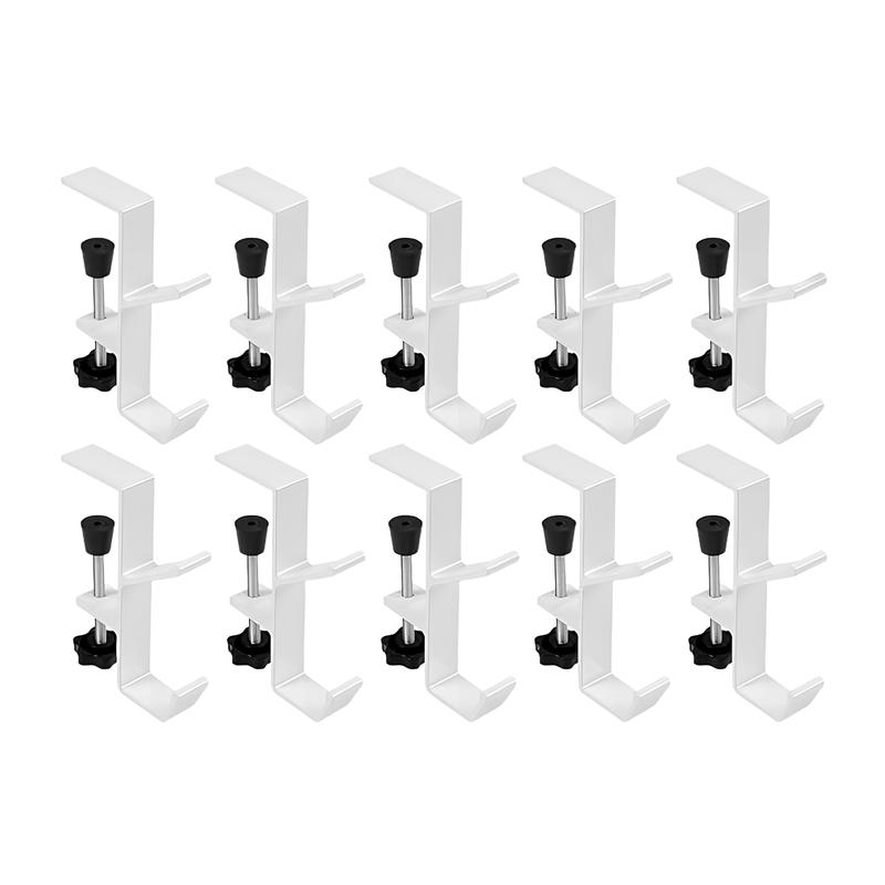 🎄Double Hook Adjustable Mantel Hangers – 4 Pack | No-Drill Stocking & Garland Clips for Holidays & Everyday Use